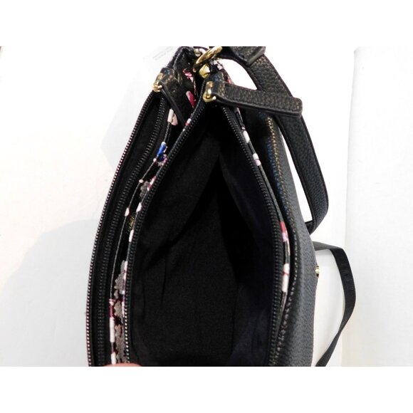 Liz Claiborne Clementine Classical Floral Crossbody Womens Black Pink White Blue - Picture 8 of 14